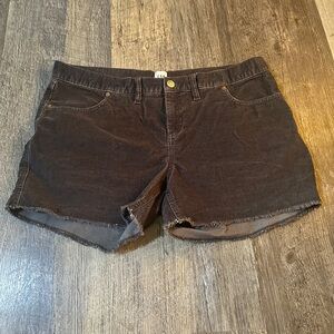 GAP Black Corduroy Frayed Hem Women's Shorts